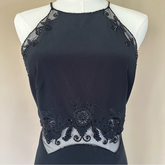 Y2K 90’s Long Black Formal Dress Cache Women 4 Vtg NWT Classic Cocktail Prom LBD - Picture 7 of 16